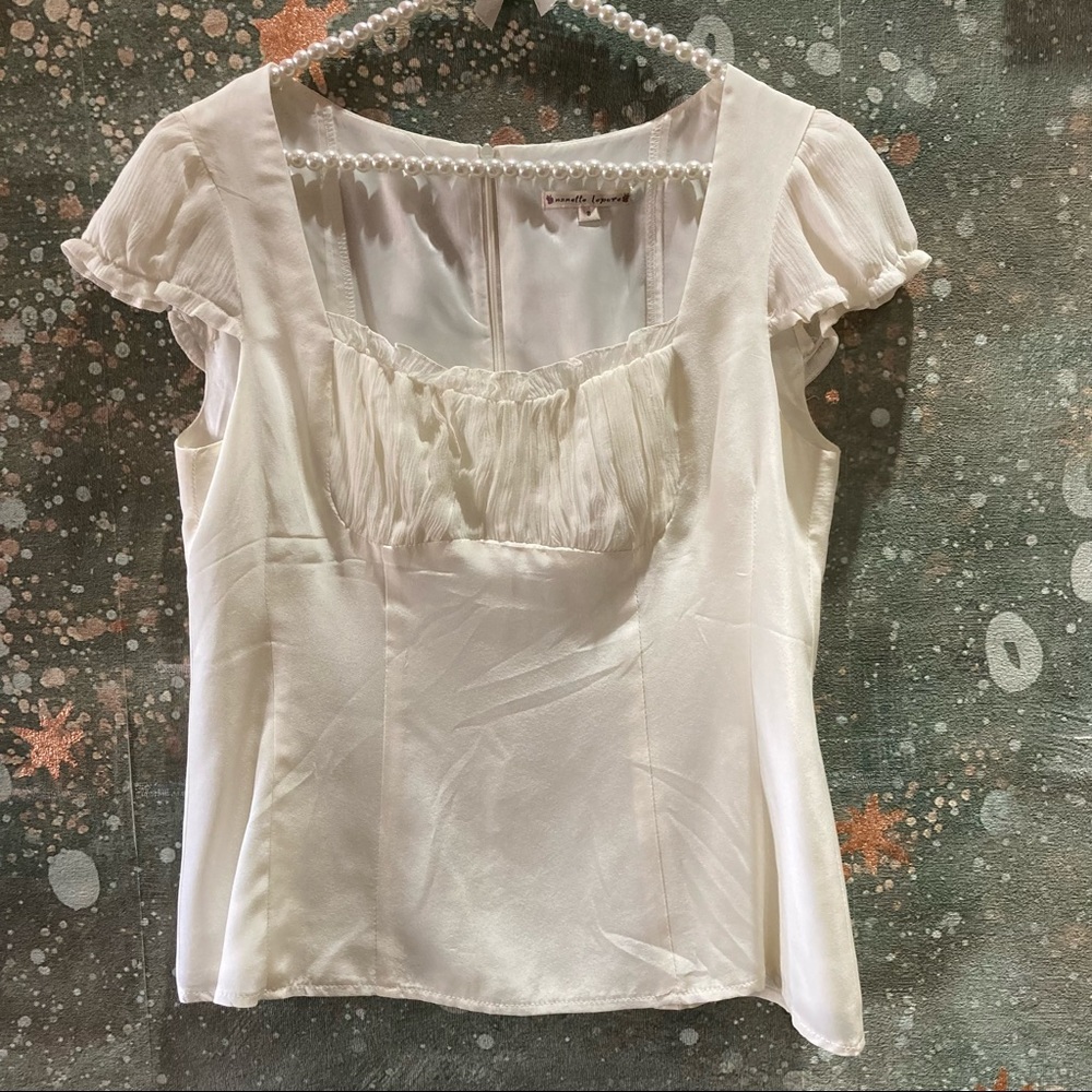 Nanette Lepore Silk Cap sleeve top